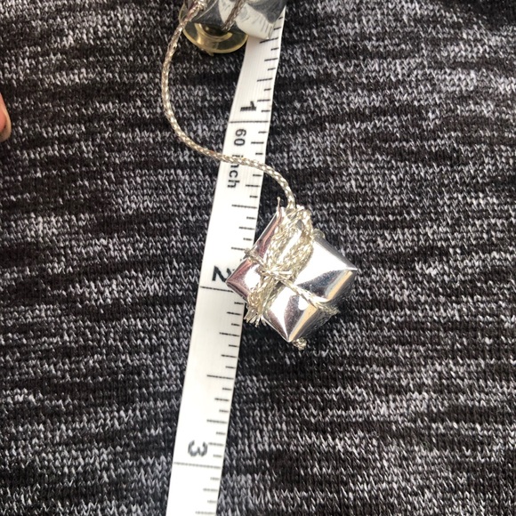 Vintage Mini Christmas Present Earrings Handmade Silver Gift Boxes - Picture 3 of 5